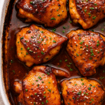 Honey Garlic Glazed Chicken Thighs recipe
