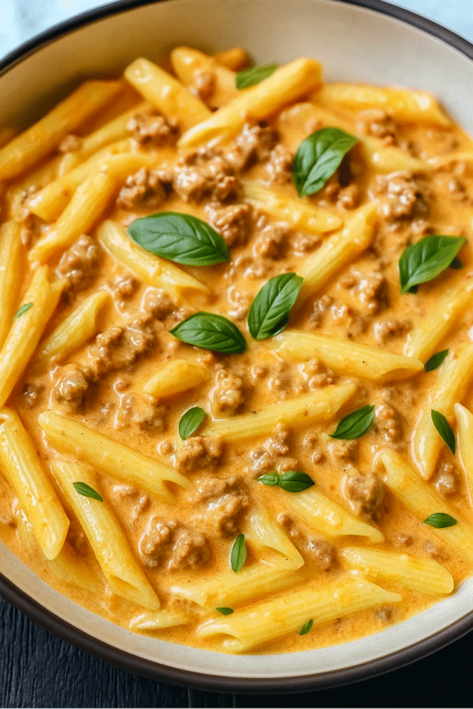 Pasta beef <img loading=